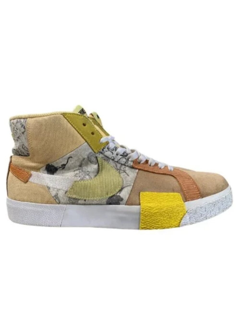 Nike Sz 11.5 Zoom Blazer Premium SB Mid Paisley Citron Melon Tint DM0859-800